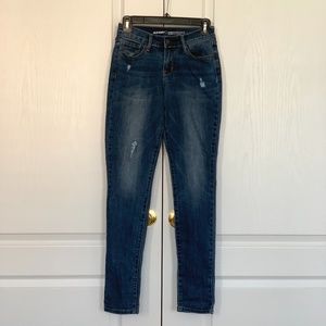Dark to Medium Blue Wash Jeans
